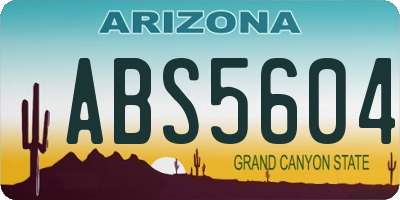 AZ license plate ABS5604