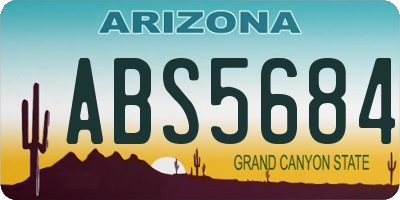 AZ license plate ABS5684