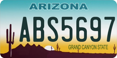 AZ license plate ABS5697