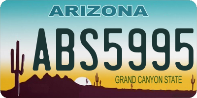 AZ license plate ABS5995