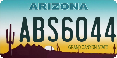 AZ license plate ABS6044