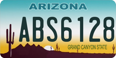 AZ license plate ABS6128