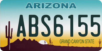 AZ license plate ABS6155