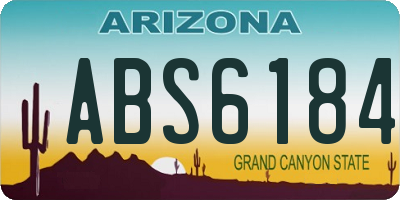 AZ license plate ABS6184