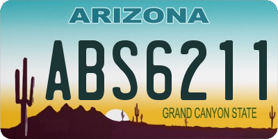 AZ license plate ABS6211