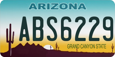 AZ license plate ABS6229