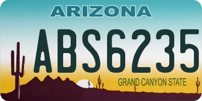 AZ license plate ABS6235