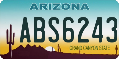AZ license plate ABS6243