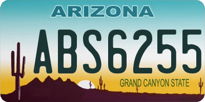 AZ license plate ABS6255