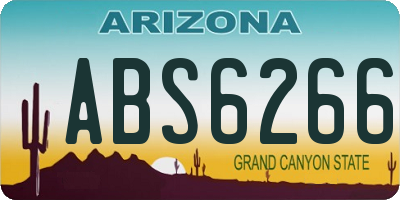 AZ license plate ABS6266