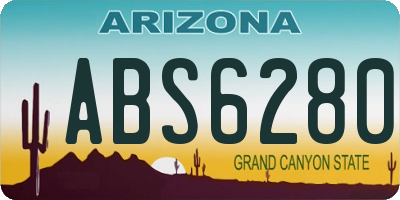 AZ license plate ABS6280