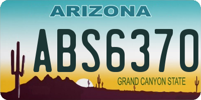 AZ license plate ABS6370