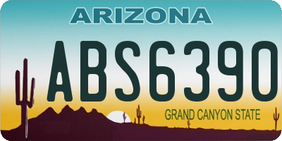 AZ license plate ABS6390