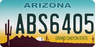 AZ license plate ABS6405