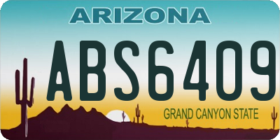 AZ license plate ABS6409