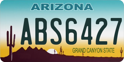 AZ license plate ABS6427
