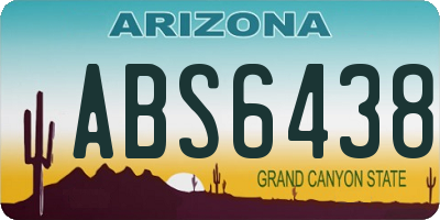 AZ license plate ABS6438