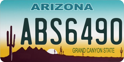 AZ license plate ABS6490