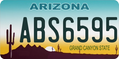 AZ license plate ABS6595