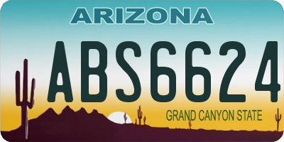 AZ license plate ABS6624