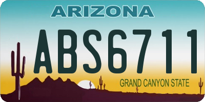 AZ license plate ABS6711