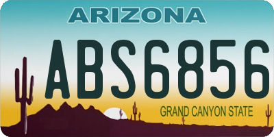 AZ license plate ABS6856