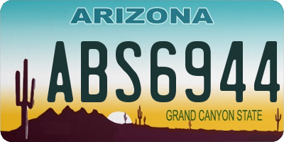 AZ license plate ABS6944