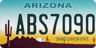 AZ license plate ABS7090