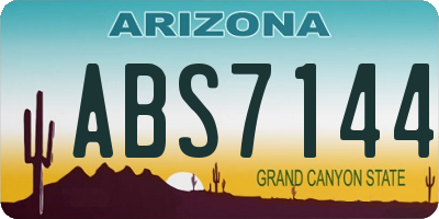 AZ license plate ABS7144