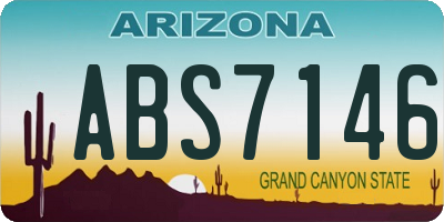 AZ license plate ABS7146
