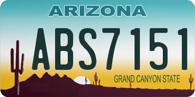 AZ license plate ABS7151