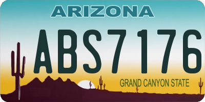 AZ license plate ABS7176