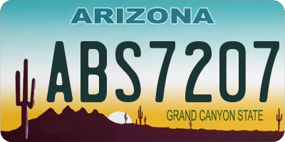 AZ license plate ABS7207