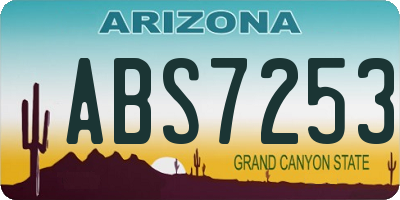 AZ license plate ABS7253