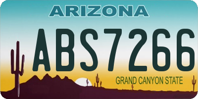AZ license plate ABS7266