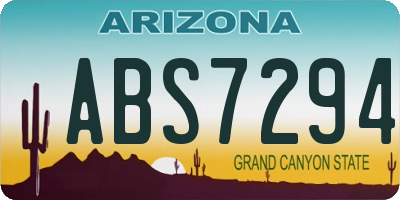 AZ license plate ABS7294