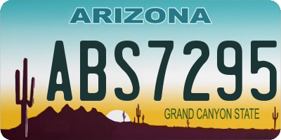 AZ license plate ABS7295