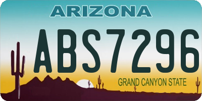AZ license plate ABS7296