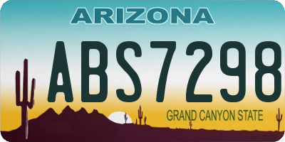 AZ license plate ABS7298