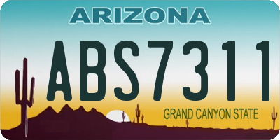 AZ license plate ABS7311