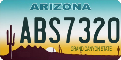 AZ license plate ABS7320