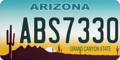AZ license plate ABS7330