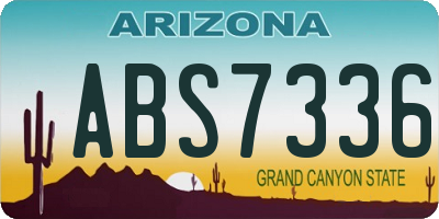 AZ license plate ABS7336