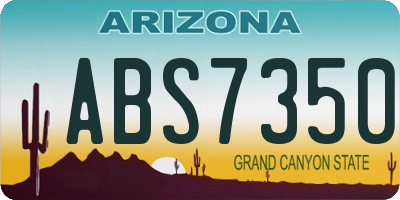 AZ license plate ABS7350
