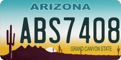 AZ license plate ABS7408