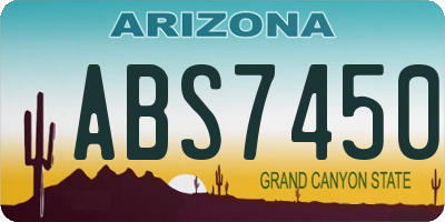 AZ license plate ABS7450
