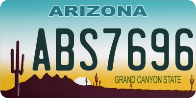 AZ license plate ABS7696