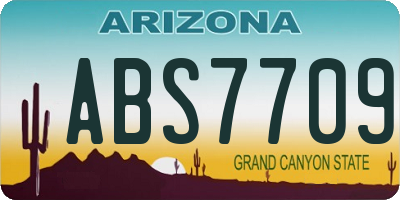 AZ license plate ABS7709