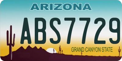 AZ license plate ABS7729