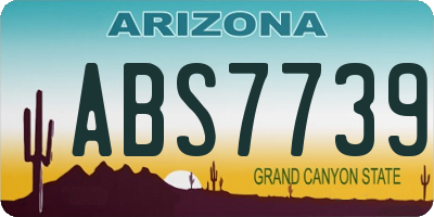 AZ license plate ABS7739